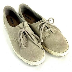 Clarks Collection Espadrille Suede Shoes Womens 10